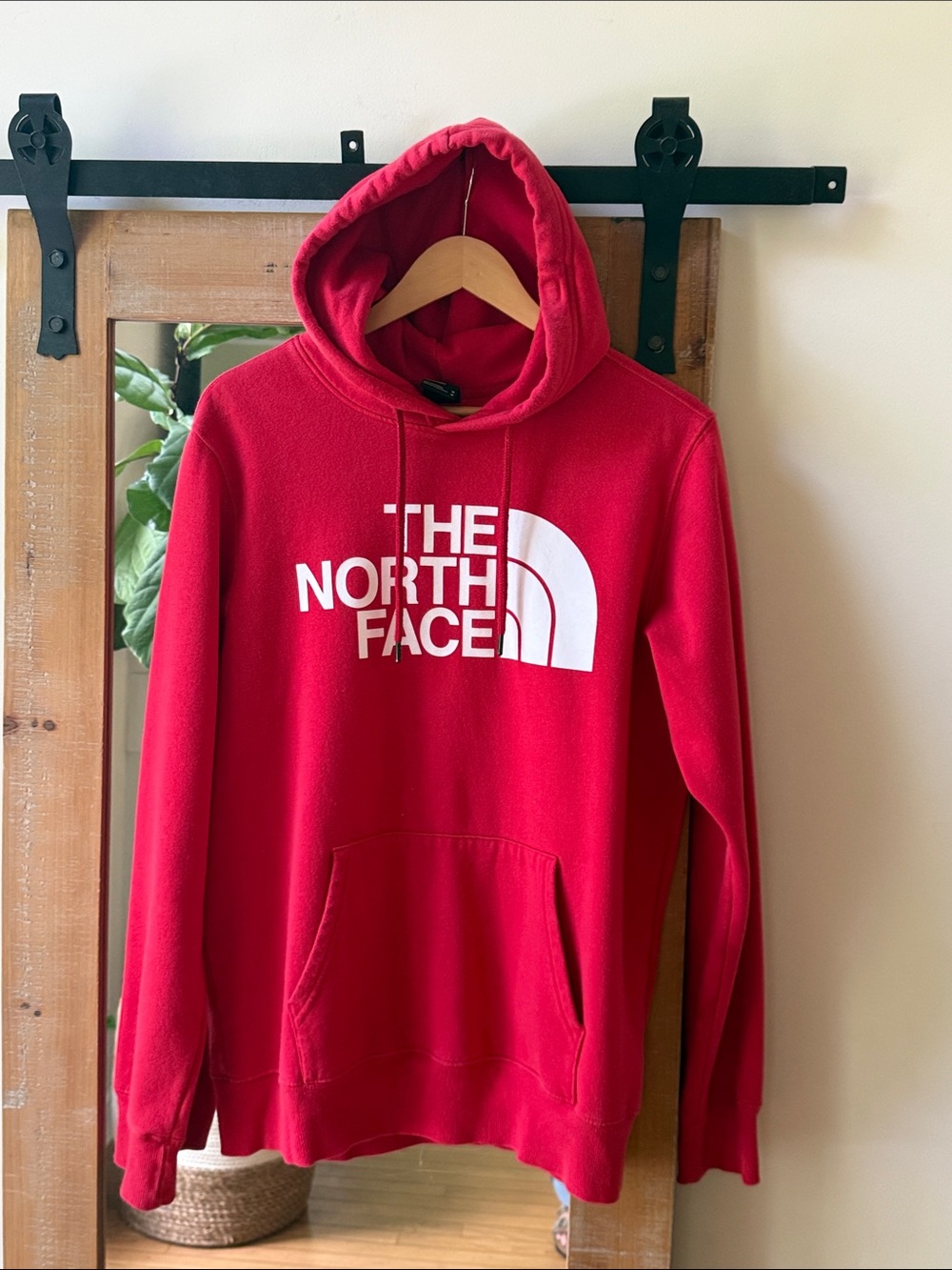 The North Face Red Logo Hoodie Size M